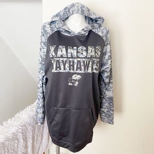 Men's Colosseum Charcoal Kansas Jayhawks OHT Military Appreciation Digi Camo 2XT